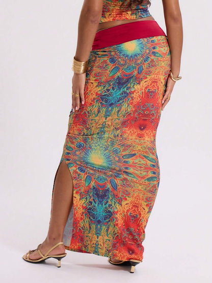 تنورة ماكسي مطبوعة من MUSERA – أنيقة لموسم الإجازات
