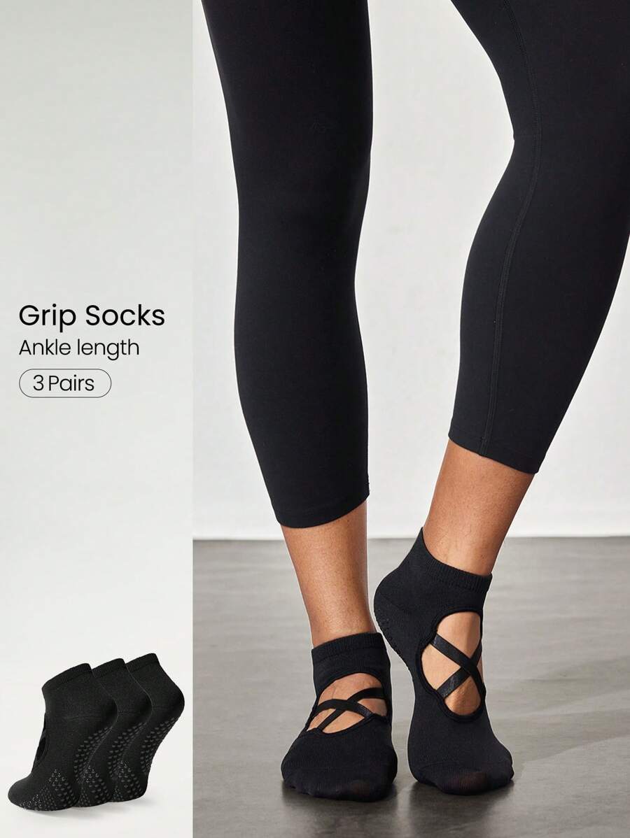 جوارب GLOWMODE السوداء المكونة من 3 أزواج