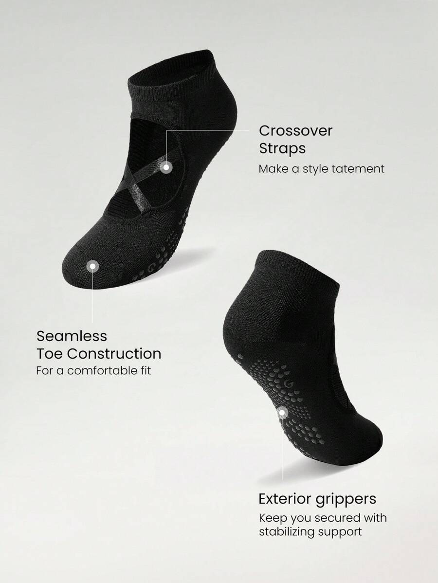 جوارب GLOWMODE السوداء المكونة من 3 أزواج