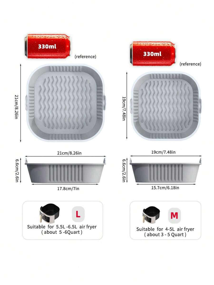 بطانة وعاء مقلاة هوائية من السيليكون من SHEIN Basic Living