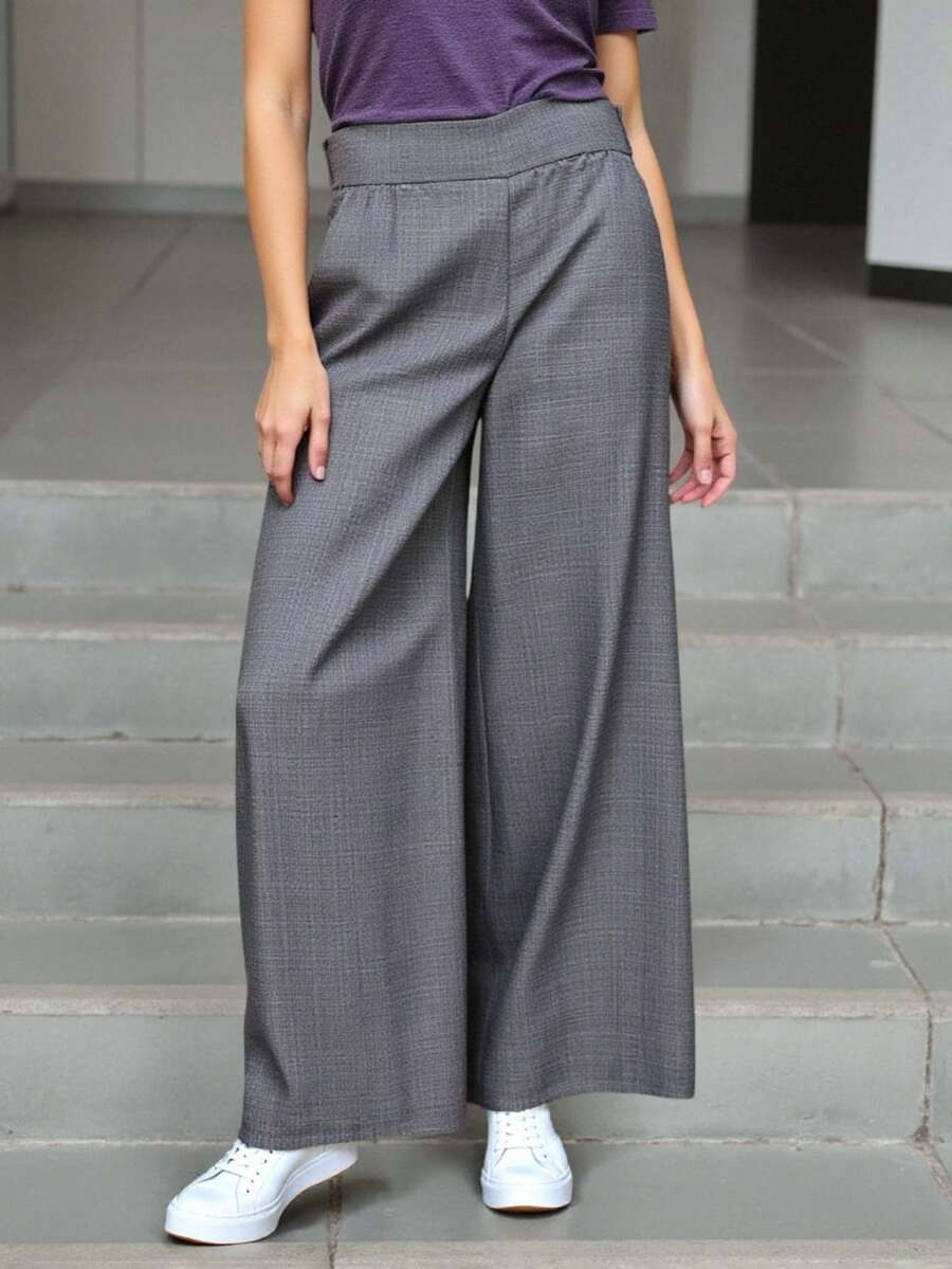 بنطلون بقصّة واسعة من القماش الخفيف من SHEIN للفتيات المراهقات