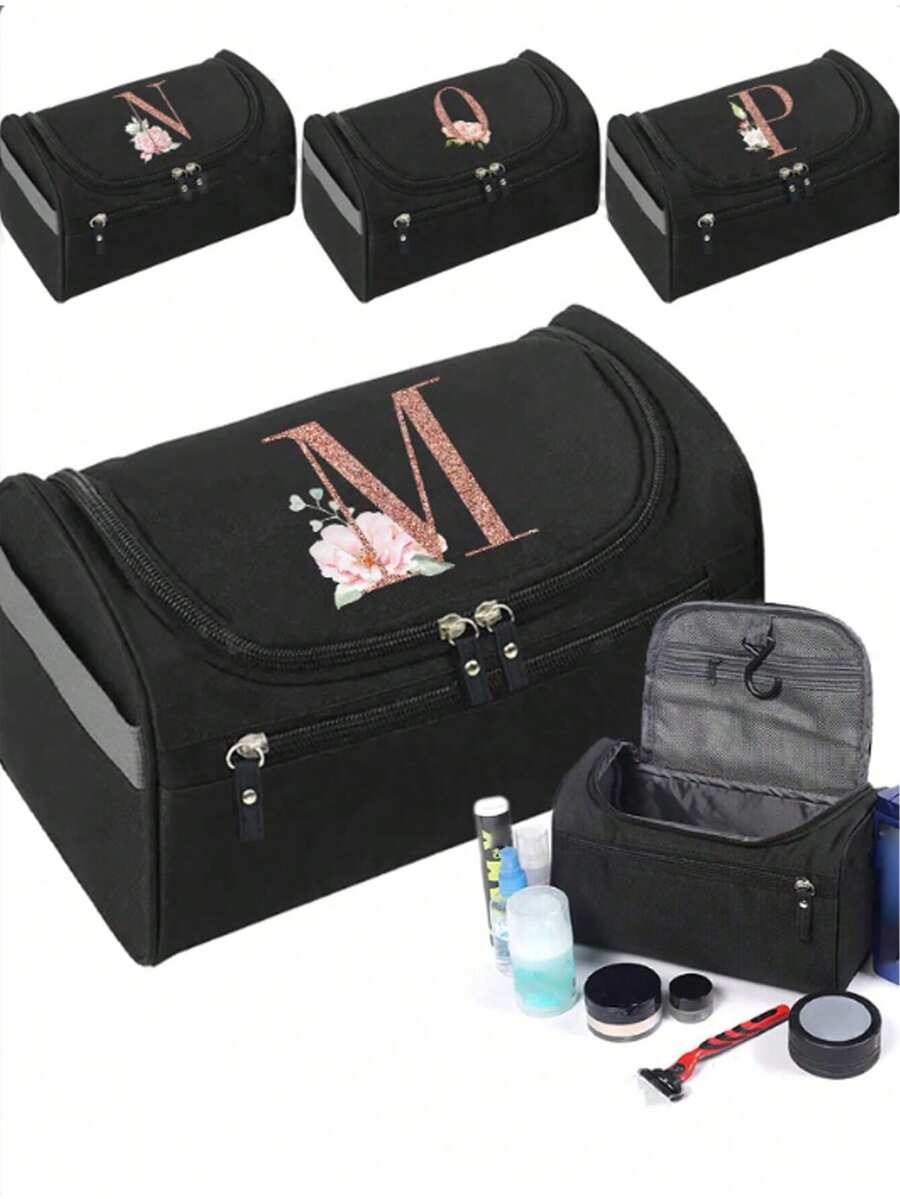 حقيبة أدوات الزينة للسفر للرجال والنساء، حقيبة أدوات مكياج ومستحضرات تجميل معلقة M&D