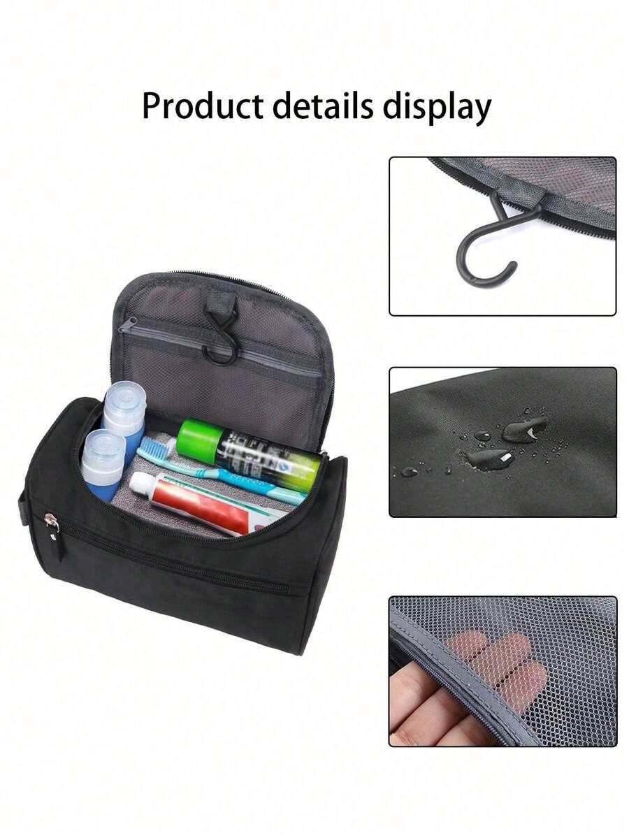 حقيبة أدوات الزينة للسفر للرجال والنساء، حقيبة أدوات مكياج ومستحضرات تجميل معلقة M&D
