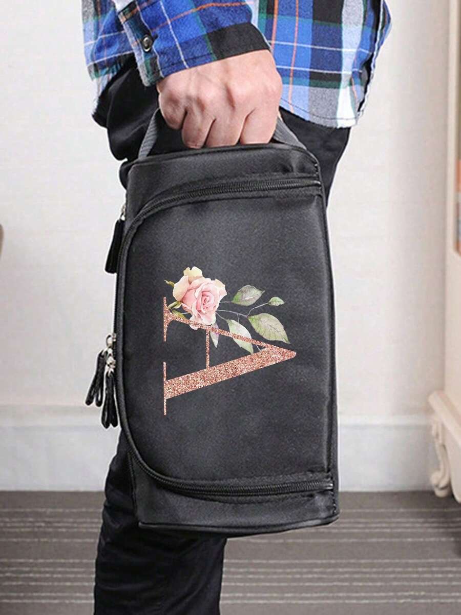 حقيبة أدوات الزينة للسفر للرجال والنساء، حقيبة أدوات مكياج ومستحضرات تجميل معلقة M&D