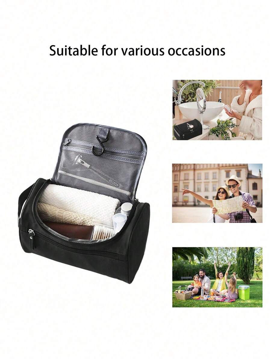 حقيبة أدوات الزينة للسفر للرجال والنساء، حقيبة أدوات مكياج ومستحضرات تجميل معلقة M&D