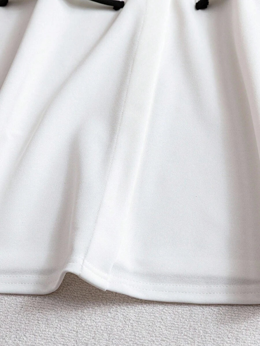 فستان فرانكليا النسائي الأنيق ذو الياقة المفردة بدون أكمام القصير