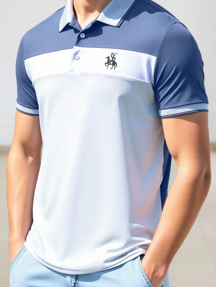 قميص بولو رجالي من مانفينيتي بيزفورمال بطبعة حصان بألوان متعددة