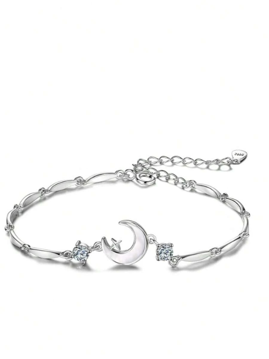 سوار أنيق من الفولاذ المقاوم للصدأ باللون الفضي