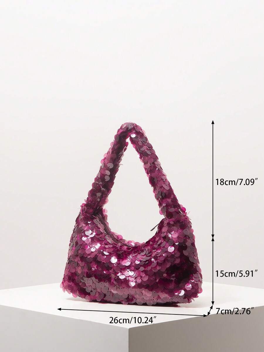 حقيبة حفلات التخرج مزينة بالترترShein