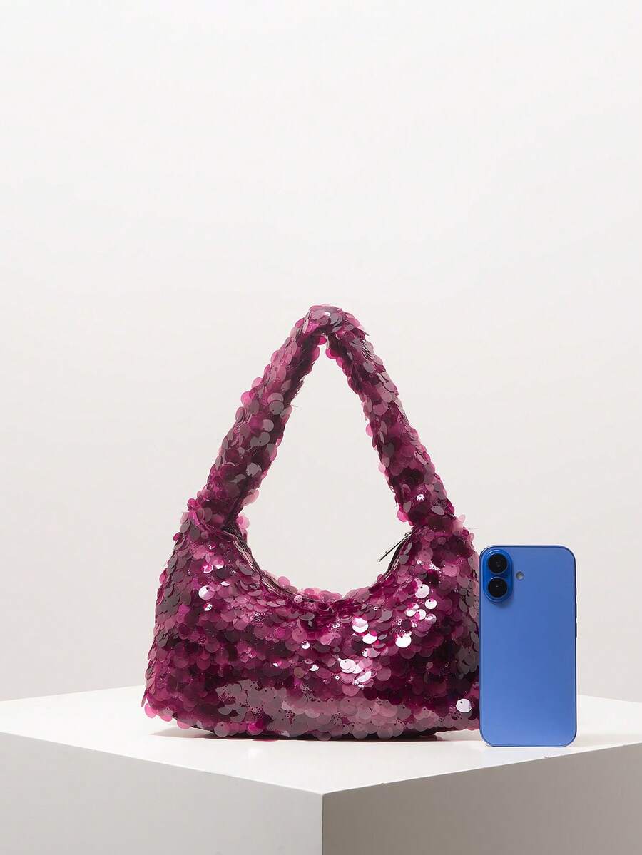 حقيبة حفلات التخرج مزينة بالترترShein