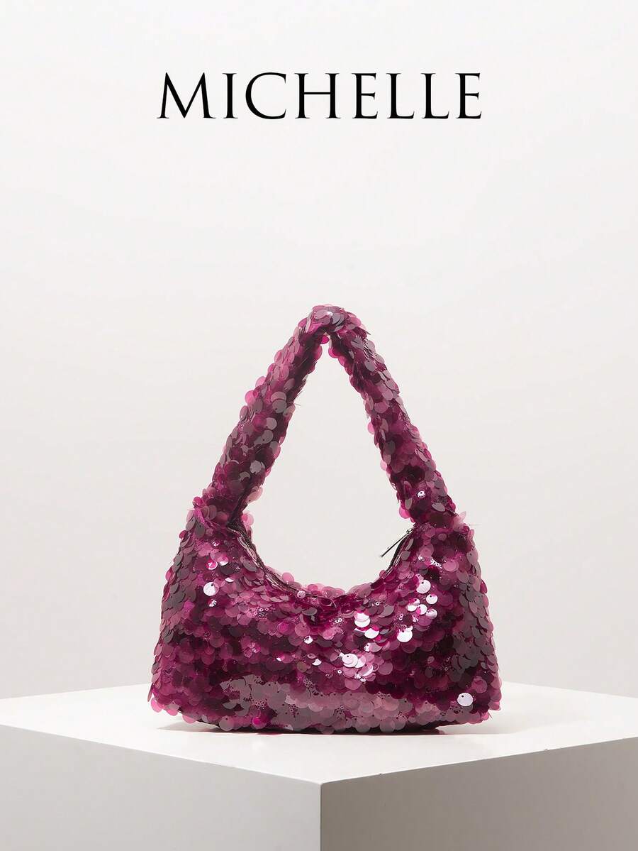 حقيبة حفلات التخرج مزينة بالترترShein