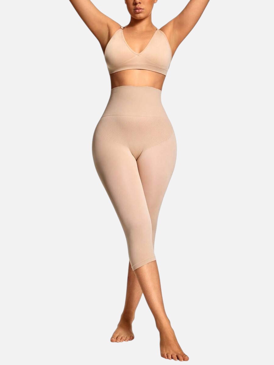 شورت شيب وير نسائي عالي الخصر بدون خياطة – مشد للجسم بتصميم مريح