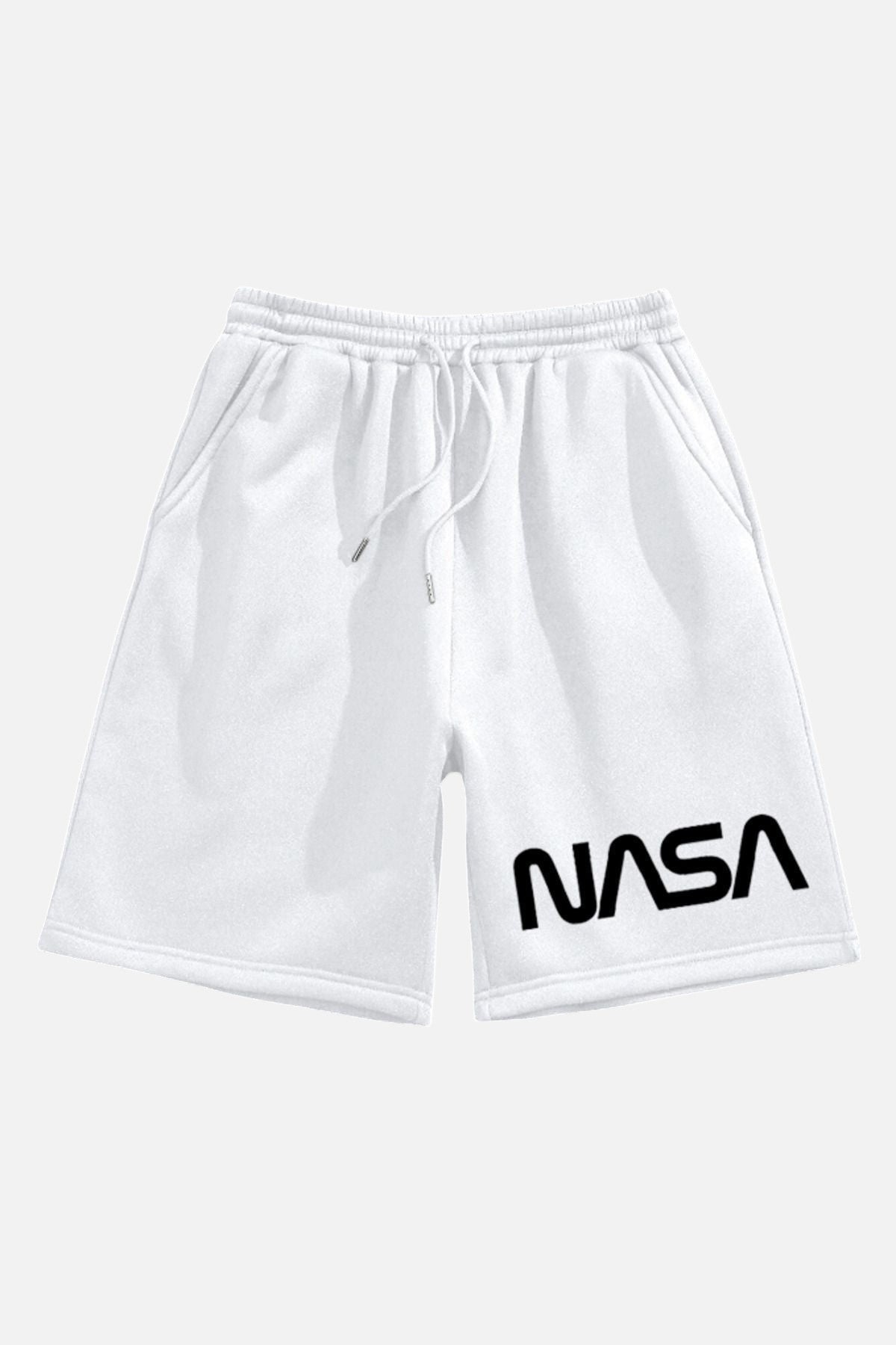 شورت قطني قصير  بطباعة NASA ملونة