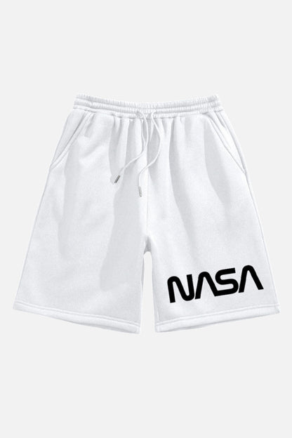 شورت قطني قصير  بطباعة NASA ملونة