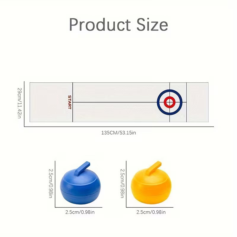 لعبة الكيرلينج الصغيرة مع 8 كرات