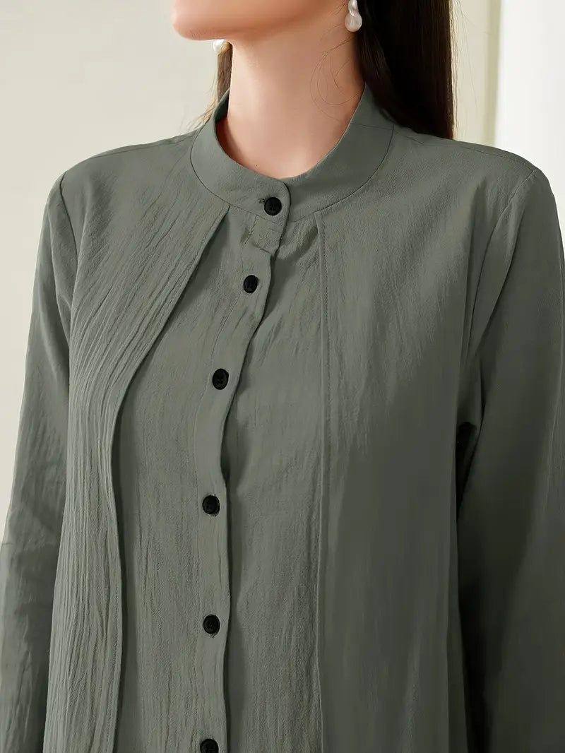 عباية نسائية أنيقة بتصميم أزرار أمامية من Shein