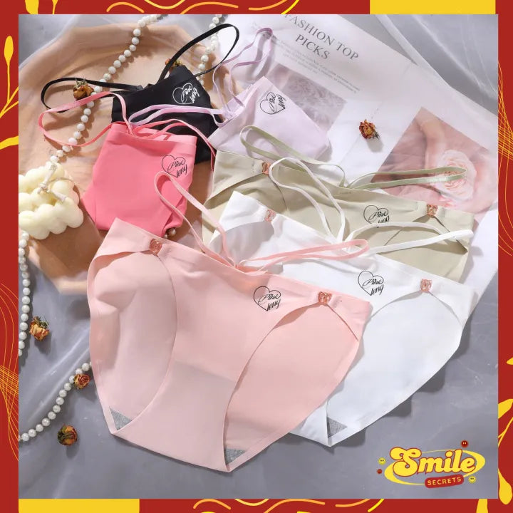 Smile Celana Dalam Seamless CD Tali  Low Waist Woman Panty Adem Anti Nyeplak