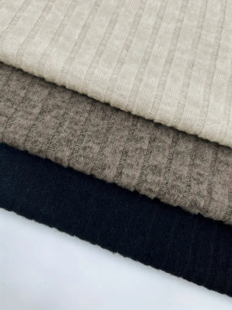 3قطع بادي سوت ضيق بحياكة مضلعة من Shein