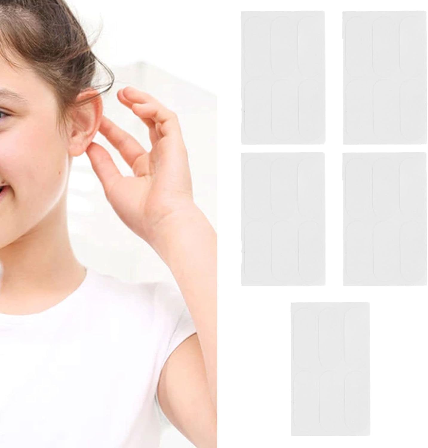 Folanda Cosmetic Ear Corrector, 30Pcs Transparent Protruding Ear Correctors