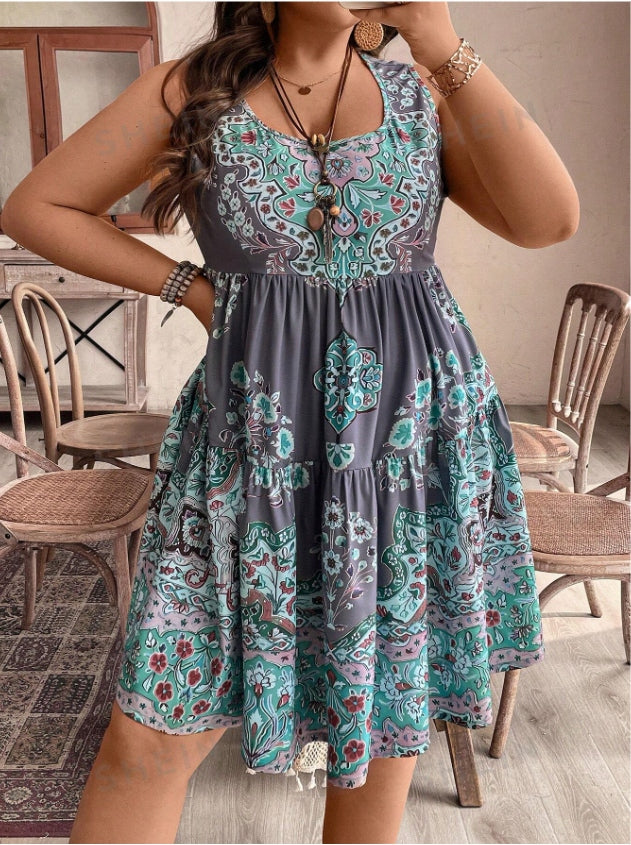 فستان نسائي قصير حتى الركبة من شي إن