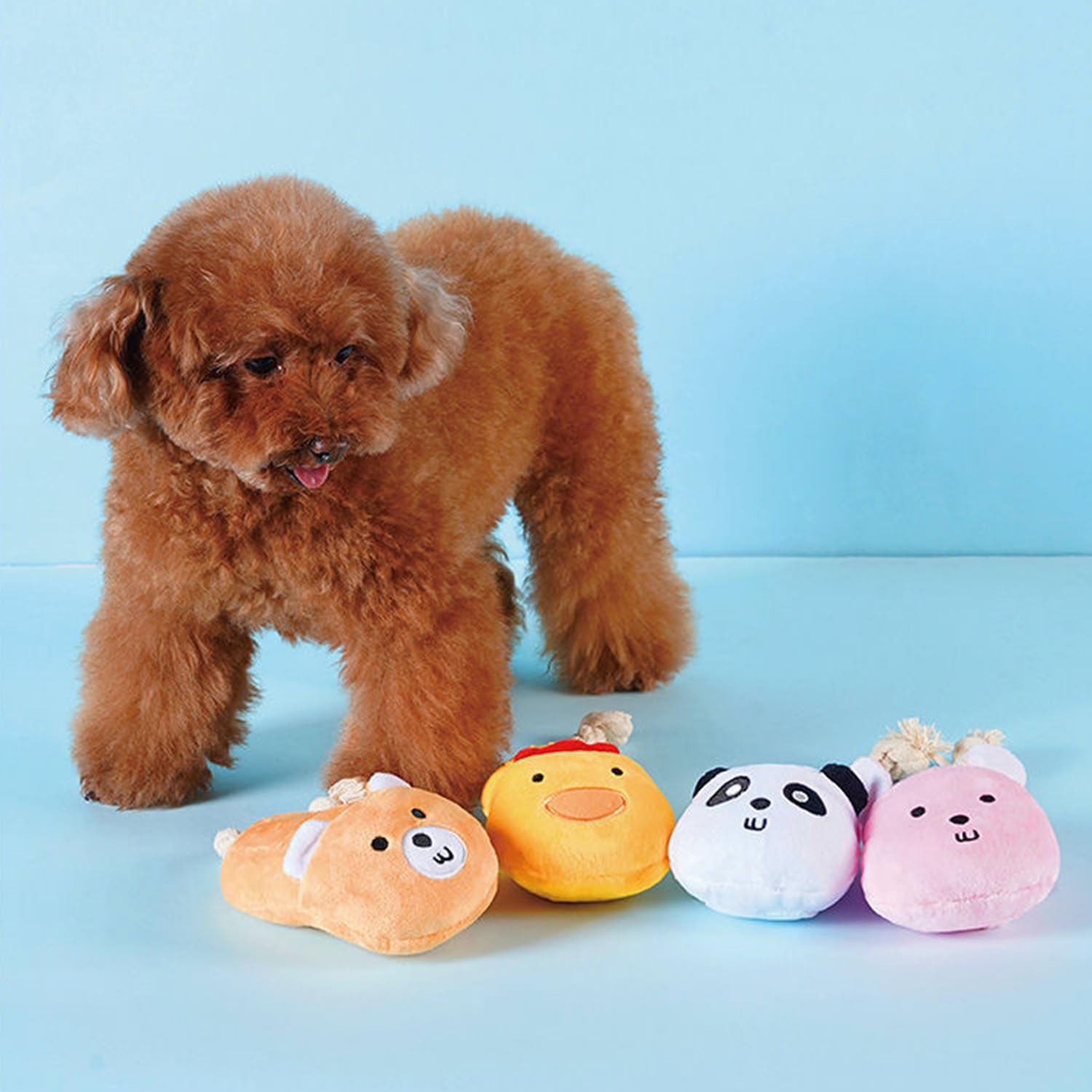 Dog Squeaky Toy, Durable Slipper Shape Dog Chew Toys with Knot,Dog Puzzle Feeding Interactive Toys for Small Medium Large Dogs_Panda