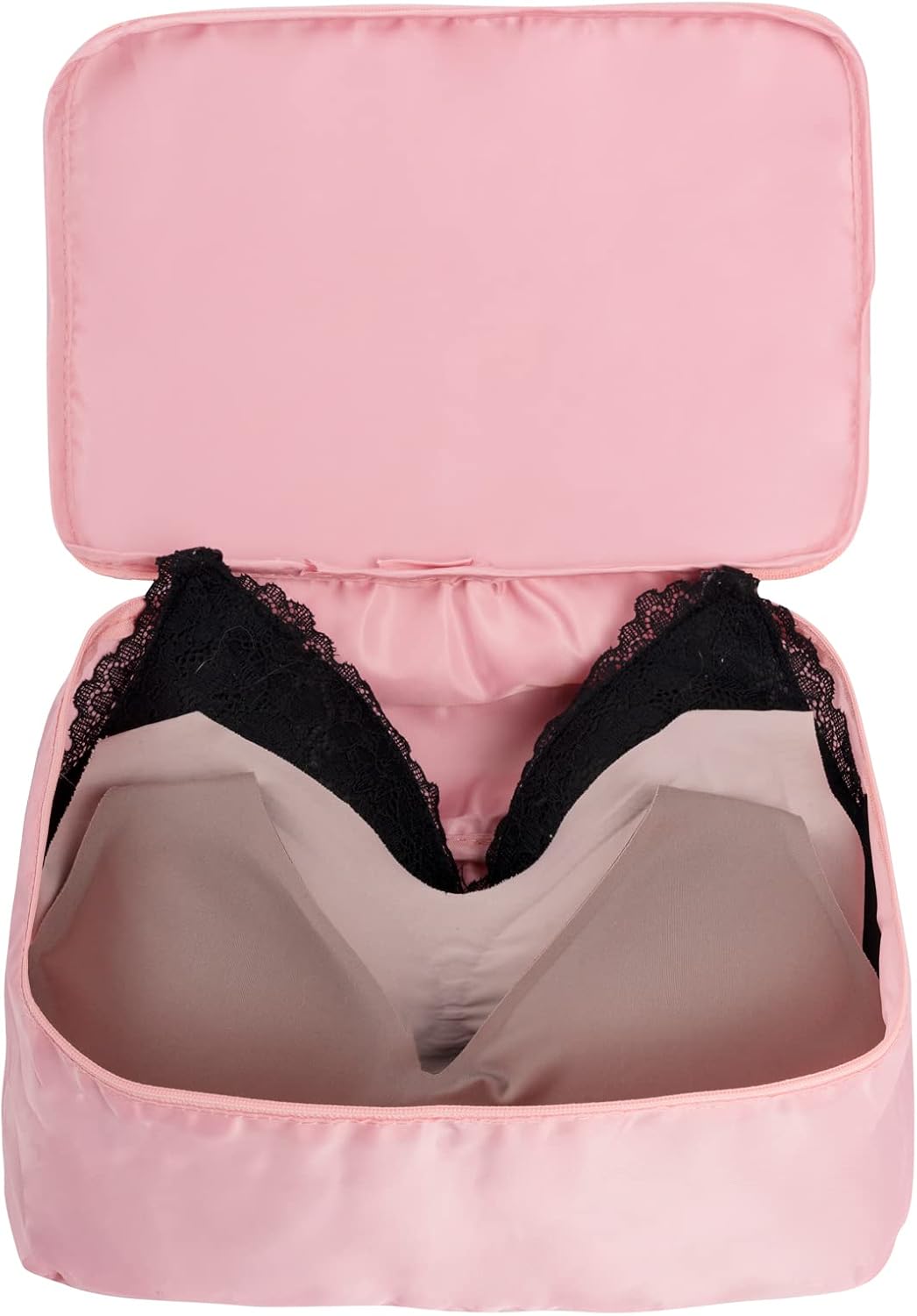 مجموعة أدويتا 6 قطع لتنظيم الحقائب – منظمات سفر عملية باللون الوردي