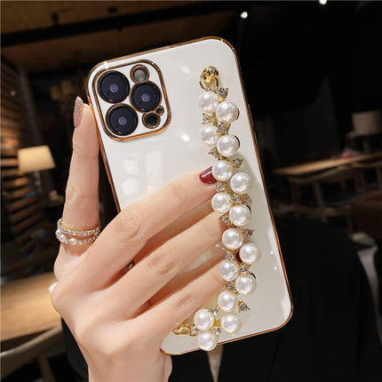 جراب سيليكون ناعم فاخر مطلي باللؤلؤ لهاتف iPhone 14 Pro max من Shein