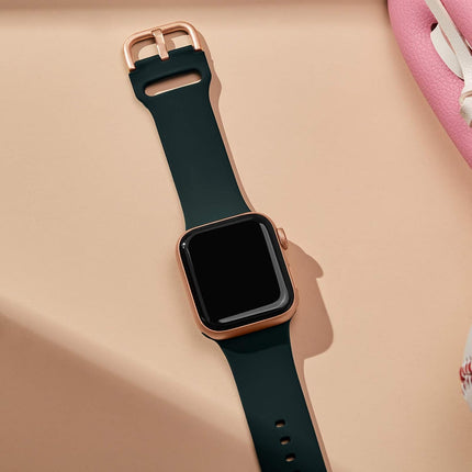 سوار رياضي سيليكون متوافق مع ساعات Apple Watch مقاس 38/40 مم – مريح ومقاوم للماء