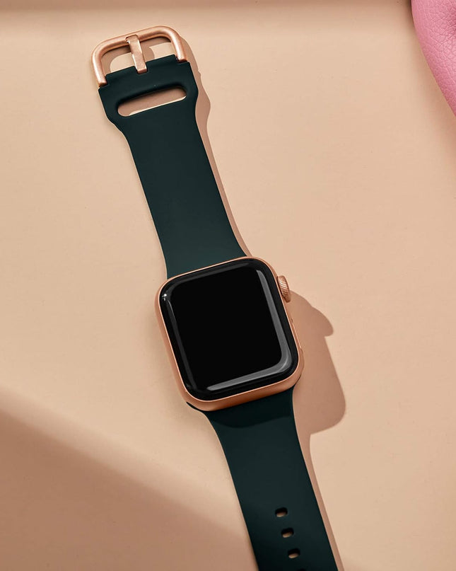 سوار رياضي سيليكون متوافق مع ساعات Apple Watch مقاس 38/40 مم – مريح ومقاوم للماء