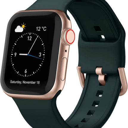 سوار رياضي سيليكون متوافق مع ساعات Apple Watch مقاس 38/40 مم – مريح ومقاوم للماء