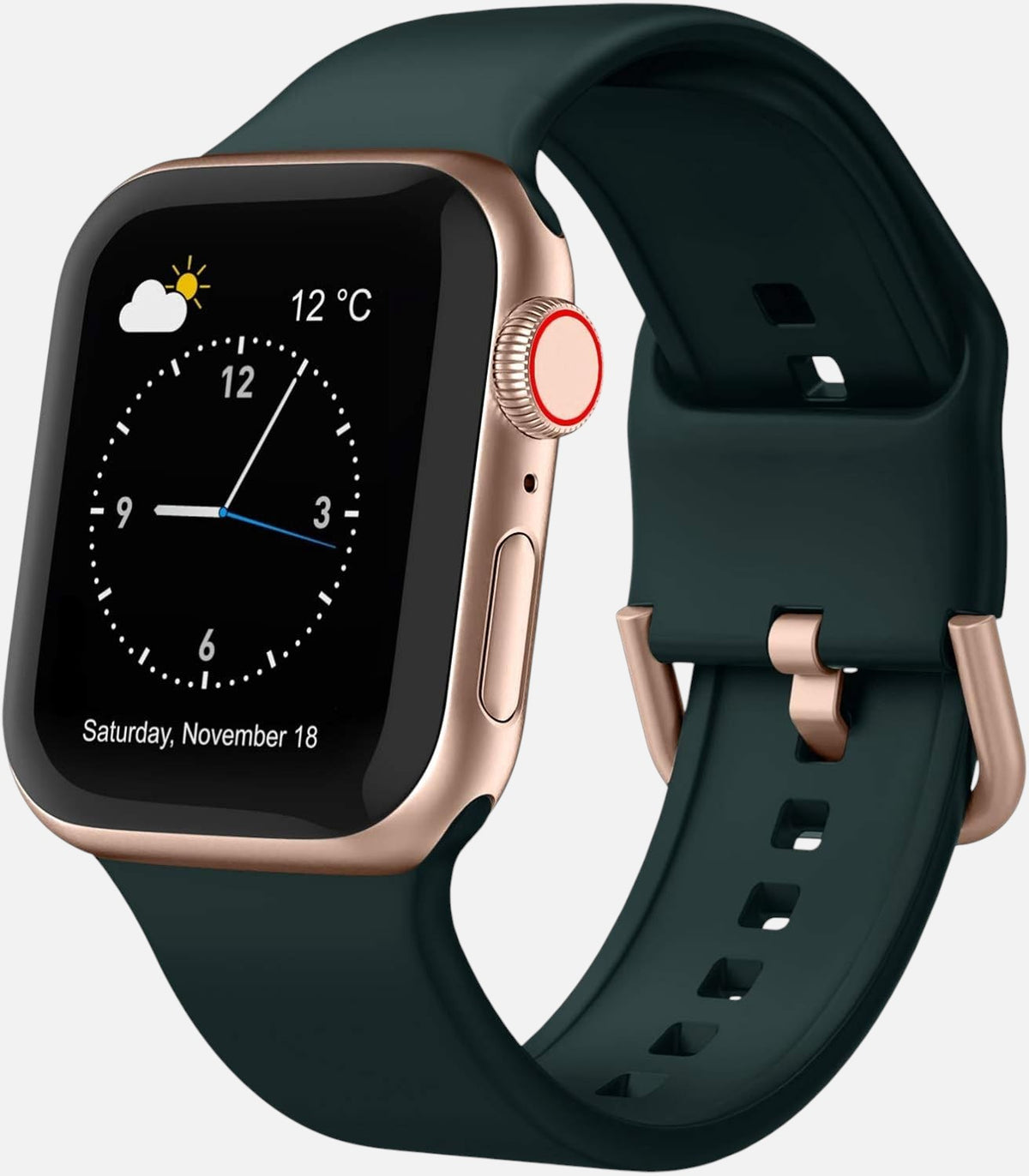 سوار رياضي سيليكون متوافق مع ساعات Apple Watch مقاس 38/40 مم – مريح ومقاوم للماء