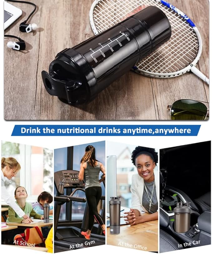 Giffy® Protein Spider Shaker BPA Free Gym Mixer Water Bottle, Leakproof, 500ml
