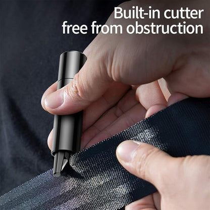 مطرقة أمان للسيارة 2×1 من إسبون لكسر النوافذ وقاطع أحزمة الأمان بتصميم صغير على شكل ميدالية