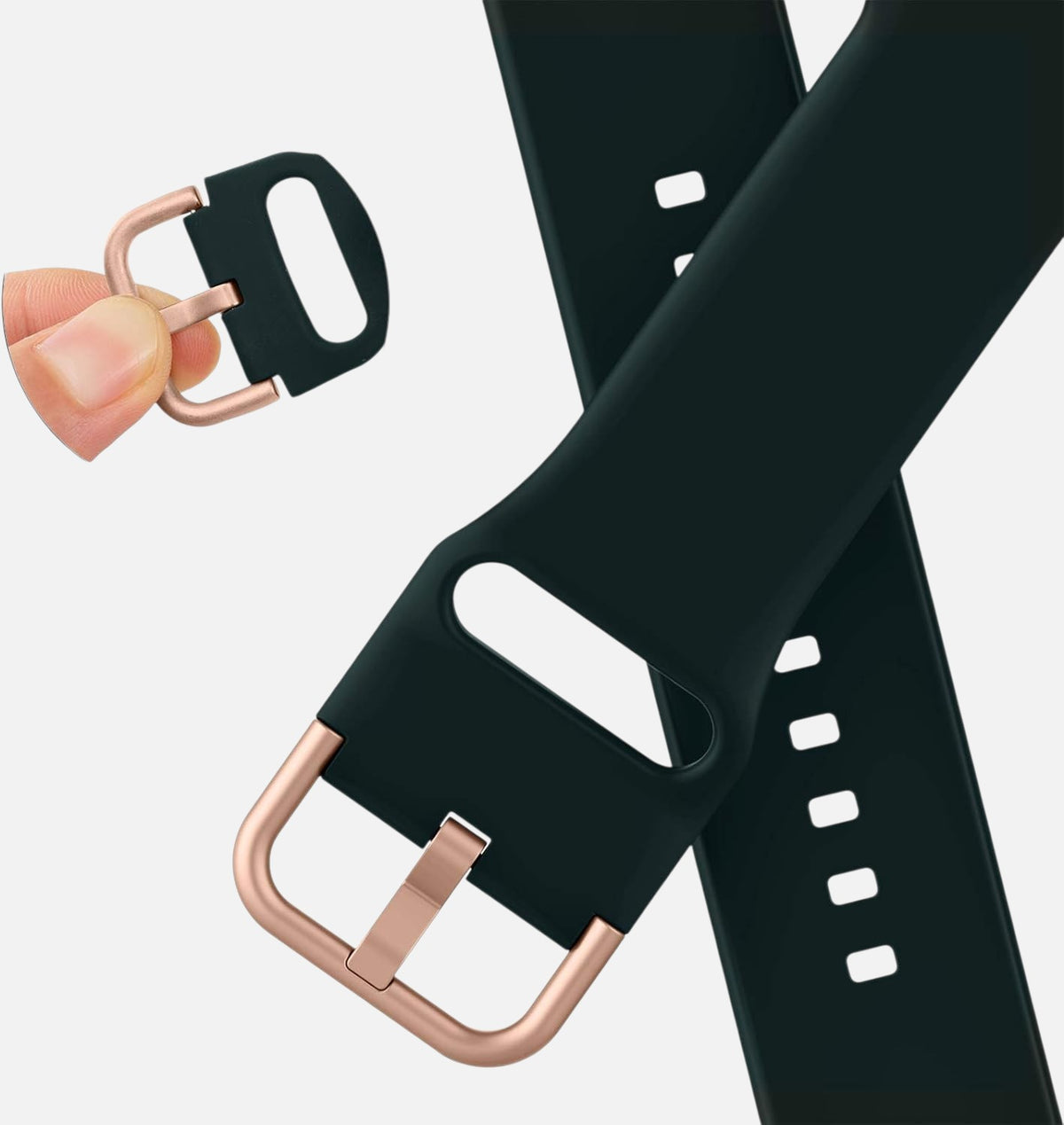 سوار رياضي سيليكون متوافق مع ساعات Apple Watch مقاس 38/40 مم – مريح ومقاوم للماء