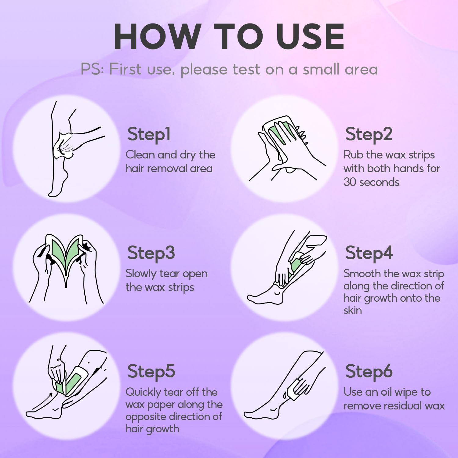 شرائح شمع سوماكس لإزالة شعر الجسم، 72 قطعة