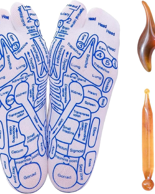 جوارب ريفليكسولوجي مع اداة تدليك