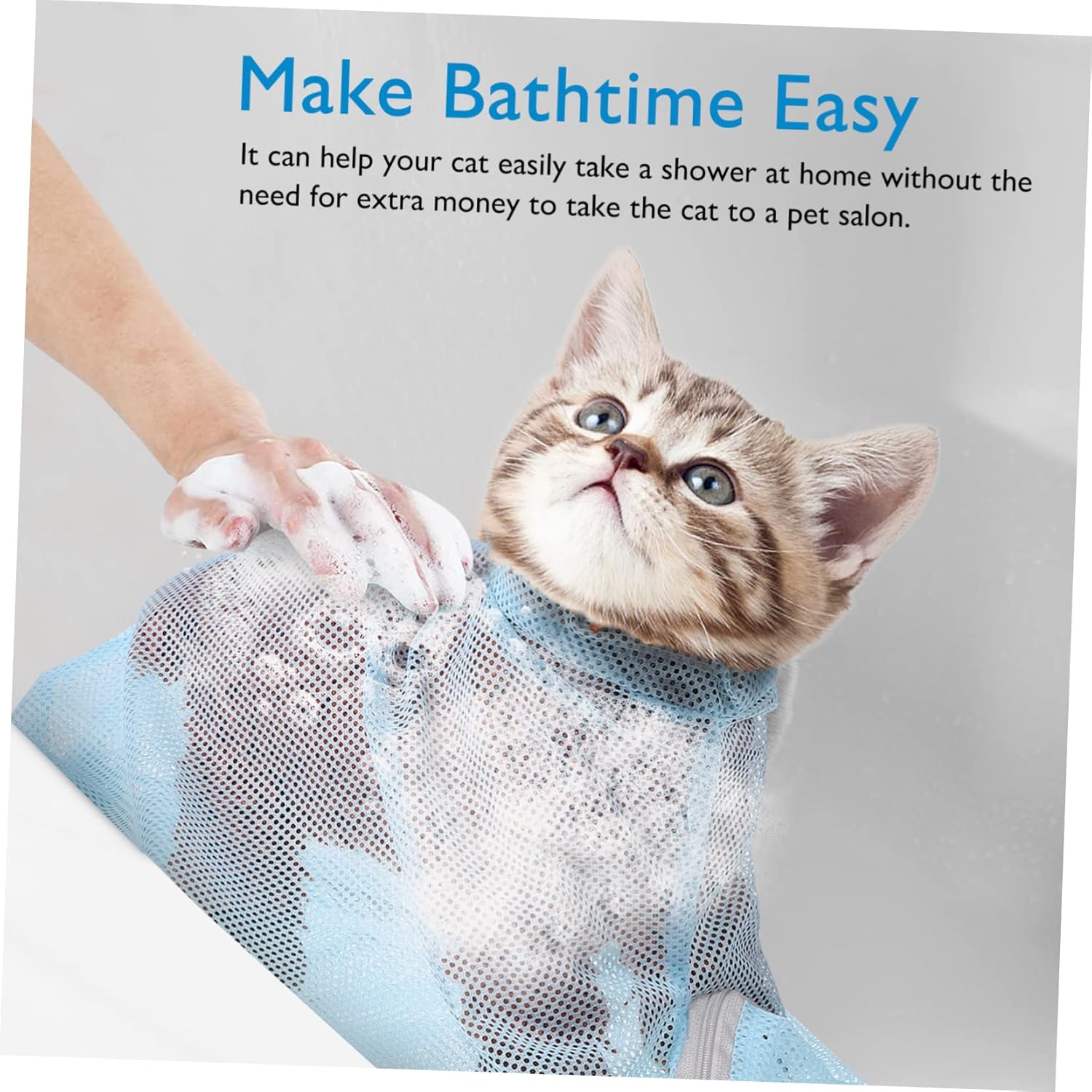 FOMIYES Cat Shower Bag Washing Cat Bag Pet Polyester