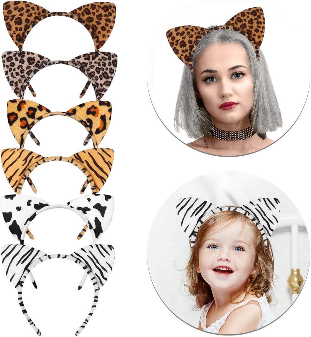 8 قطع من عصابات رأس أذن القط للهالوين