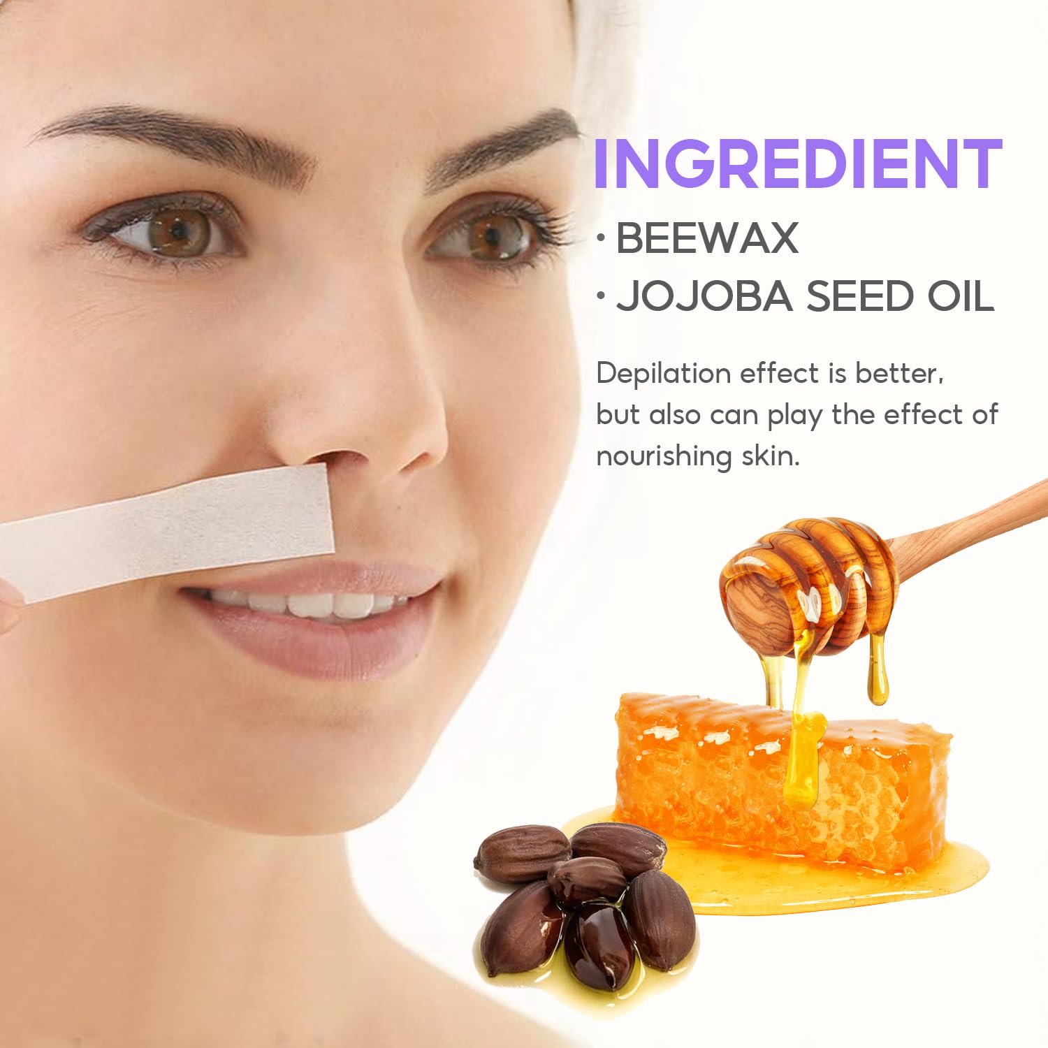 شرائح شمع سوماكس لإزالة شعر الجسم، 72 قطعة