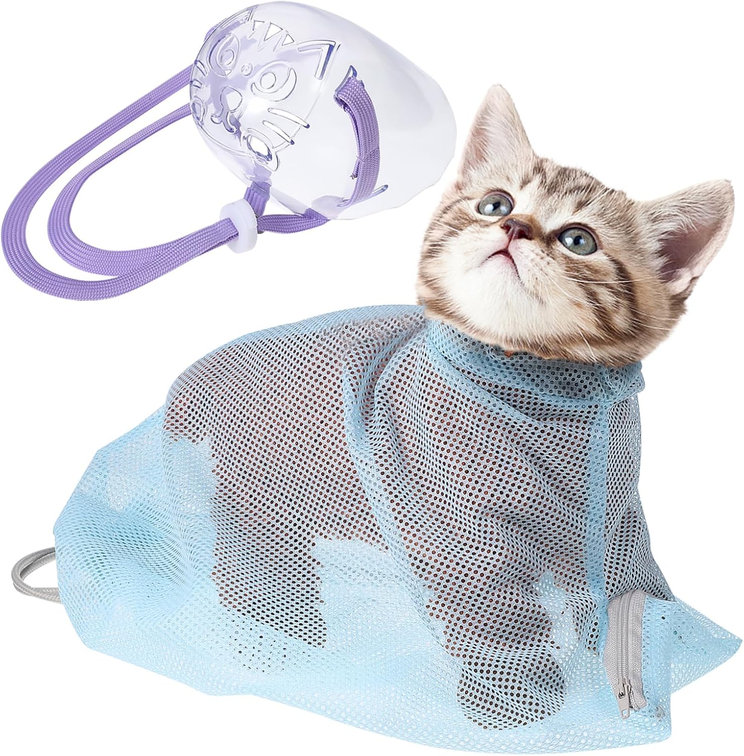 FOMIYES Cat Shower Bag Washing Cat Bag Pet Polyester