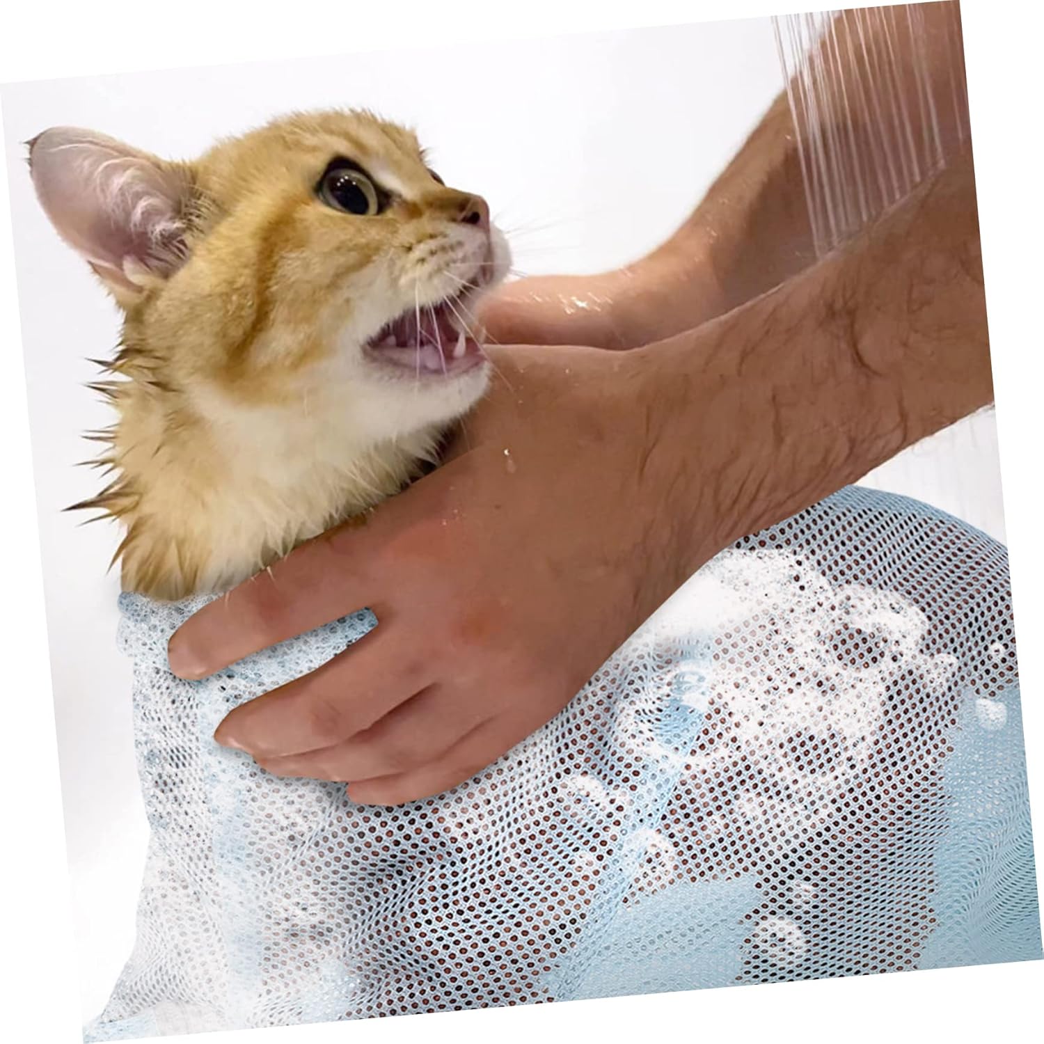 FOMIYES Cat Shower Bag Washing Cat Bag Pet Polyester