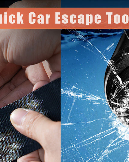 مطرقة أمان للسيارة 2×1 من إسبون لكسر النوافذ وقاطع أحزمة الأمان بتصميم صغير على شكل ميدالية