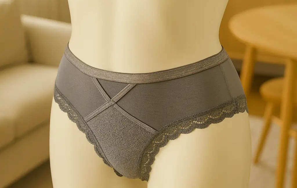 بانتي نسائي بتصميم دانتيل شفاف متداخل