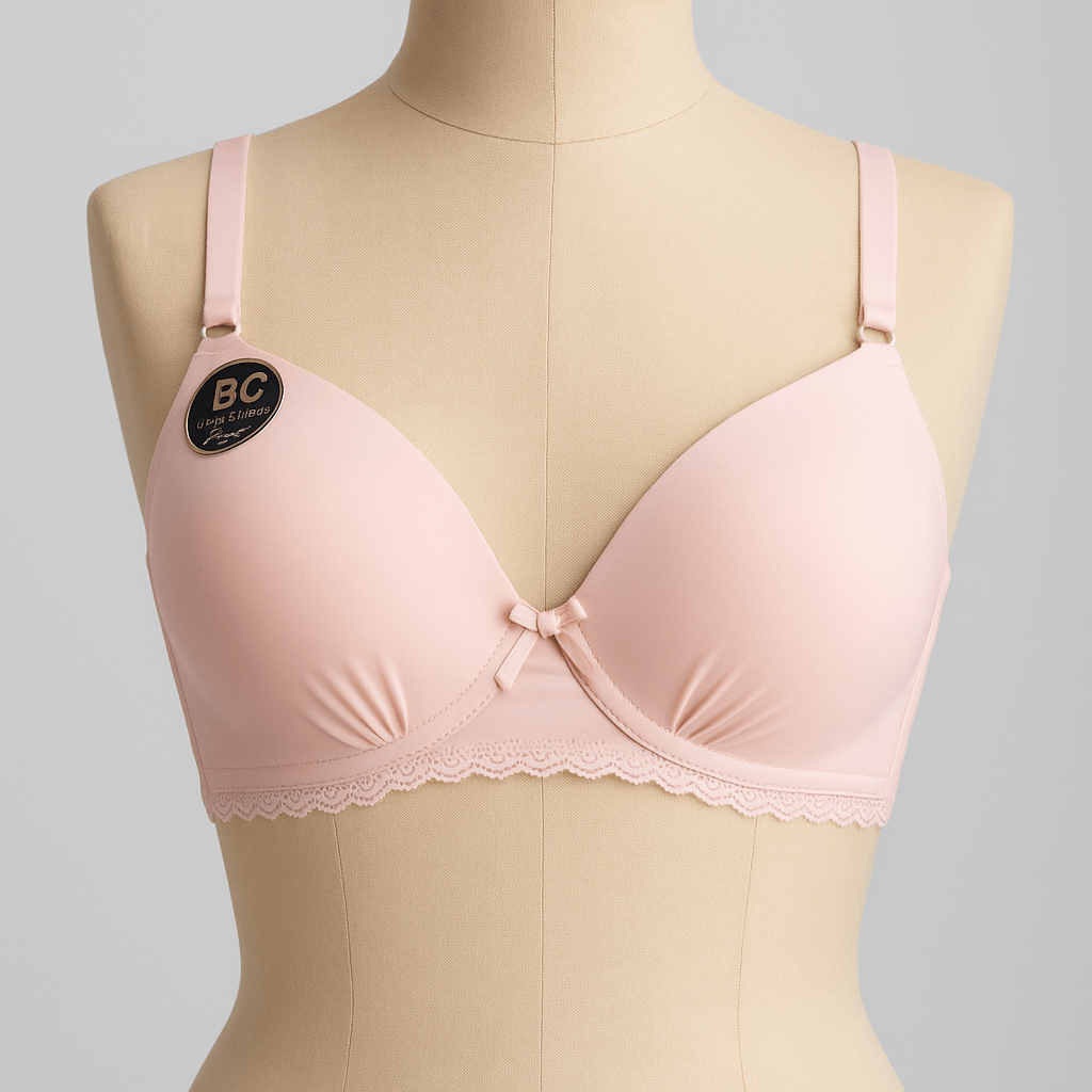 Women's Solid Color Lace Trim Bra