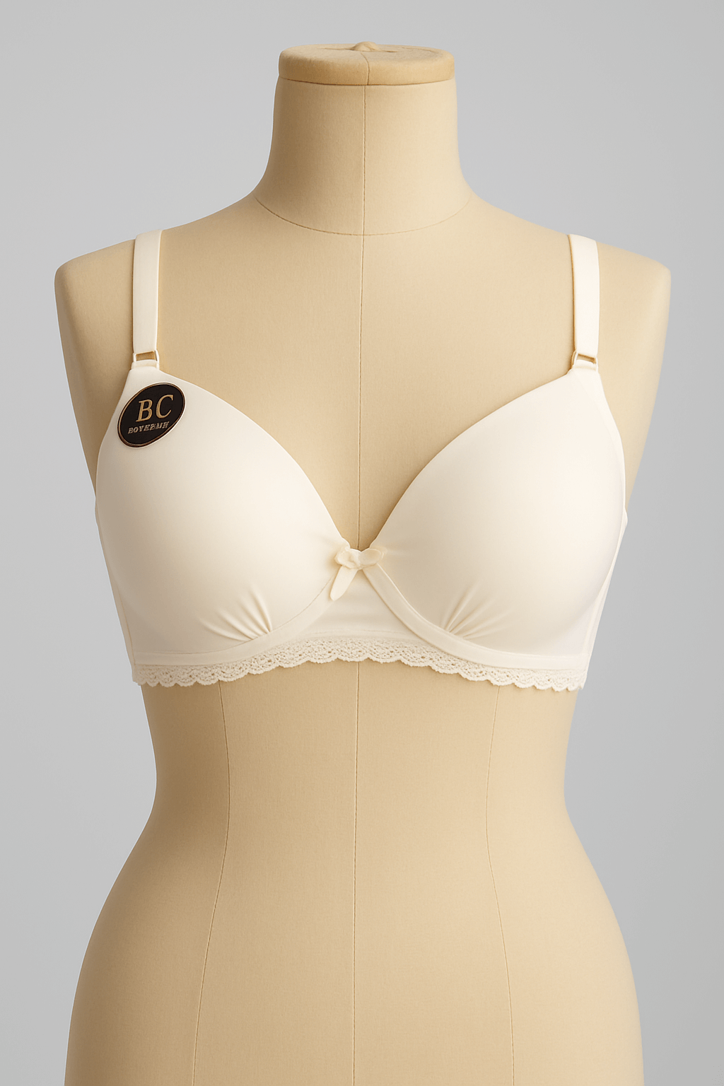Women's Solid Color Lace Trim Bra
