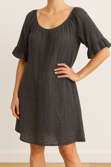 بلوزة نسائي على شكل عباية بحافة غير متماثلة 