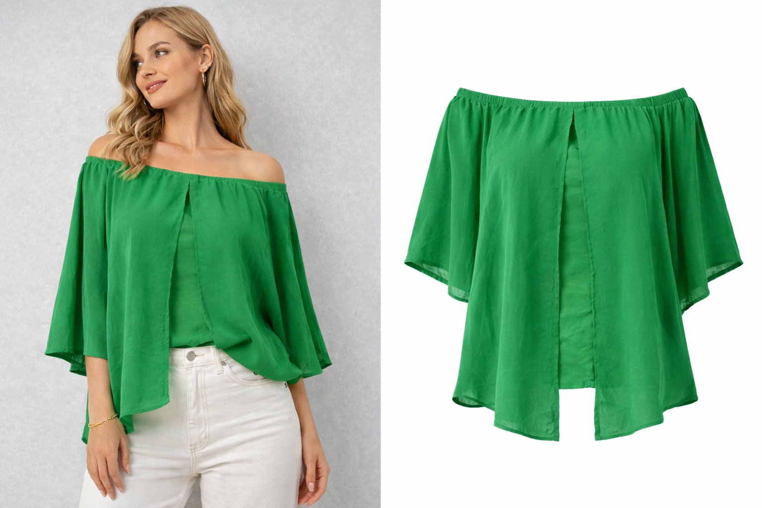 بلوزة حريمي أوف شولدر واسعة من Shein