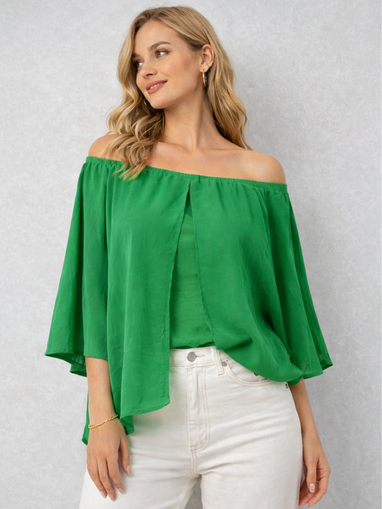 بلوزة حريمي أوف شولدر واسعة من Shein