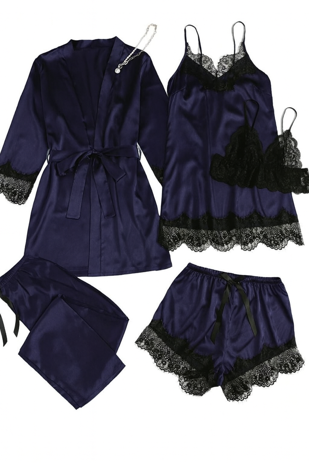 طقم بيجامة نسائي 5 قطع من Shein