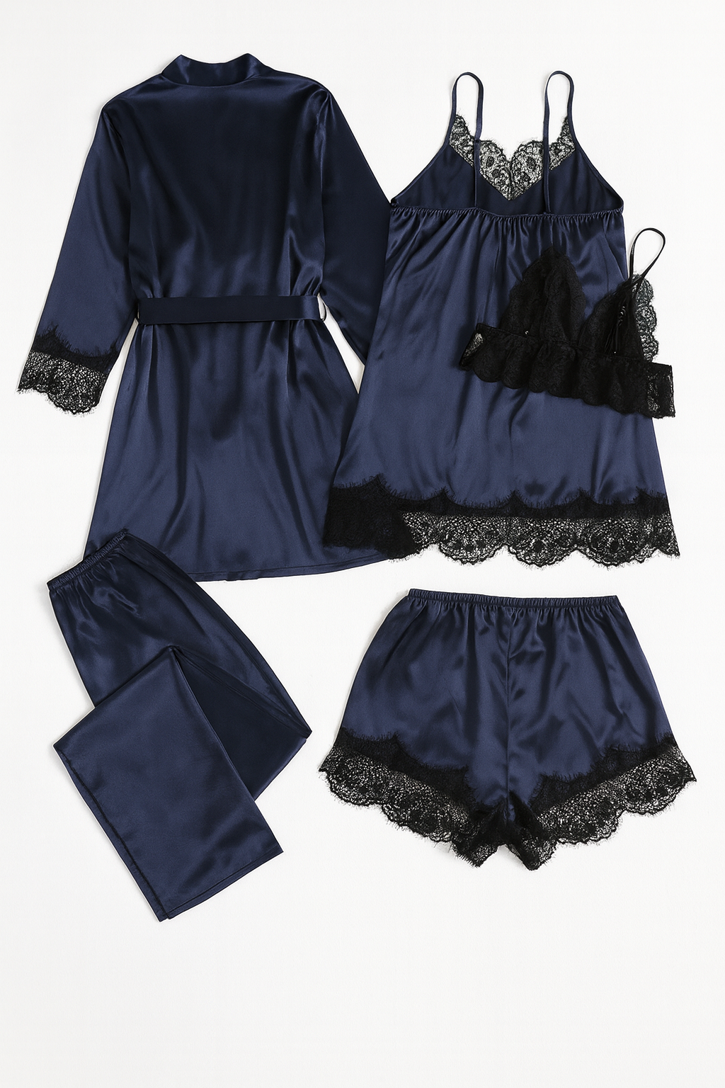 طقم بيجامة نسائي 5 قطع من Shein